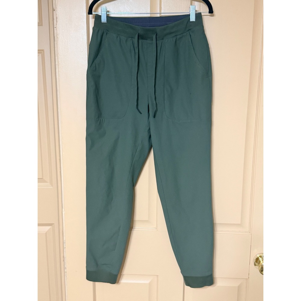 Vrst Mens Limitless Jogger Pants Dark Green Stretch Athletic Tapered Size Small